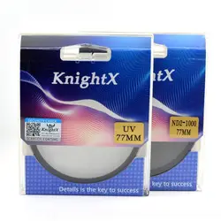 KnightX УФ ND2-ND1000 ND переменной нейтральной плотности 52 мм 55 58 67 77 Объективы для фотоаппаратов фильтр canon eos sony nikon 700d 50d