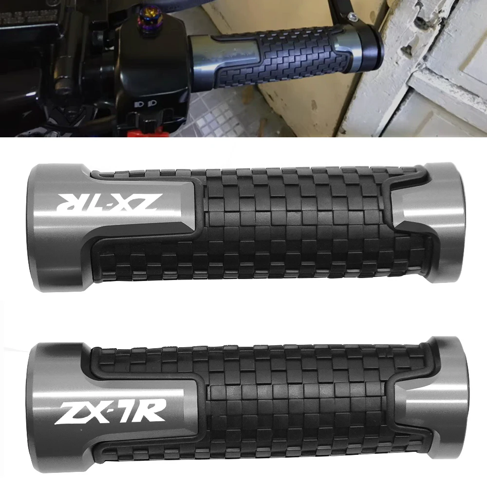 

1 Pair Handle Bar Grips Non Slip CNC Aluminium Motorcycle Handlebar Grip Hand For KAWASAKI ZX7R ZX 7R ZX 7 R 1989 1999-2003