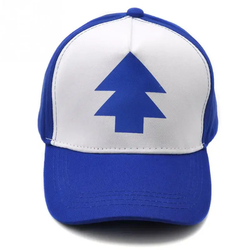 

Fashion Gravity Falls Cap BLUE PINE TREE Trucker Hat Cartoon Trucker Caps New Curved Bill Dipper Men Women Baseball Cap