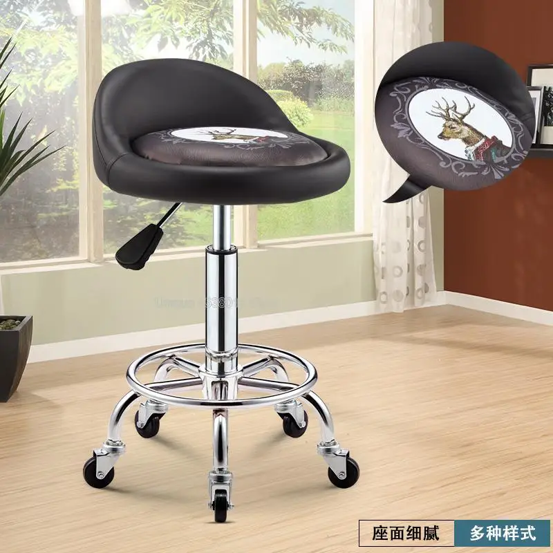 Lift Bar Chair Rotating Bar Stool Bar Chair Home Swivel Chair High Stool Backrest Beauty Stool 15%
