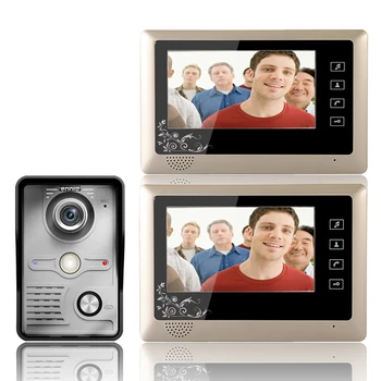 

Free Shipping! MOUNTAINONE 7 Inch Video Door Phone Doorbell Intercom System Kit 1-Camera 2-Monitor Night Vision