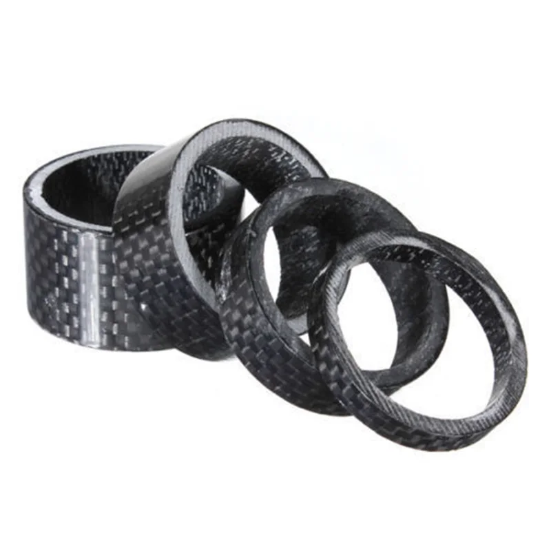 

4 Size Stem Spacer Stem 5/10/15/20MM Washer Bicycle Fork 1 1/8" Carbon Fiber Bike Headset Kit 4x New