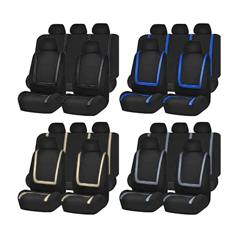 9pcs Detachable Washable Knitted Auto Seat Covers for Car Sedan Truck