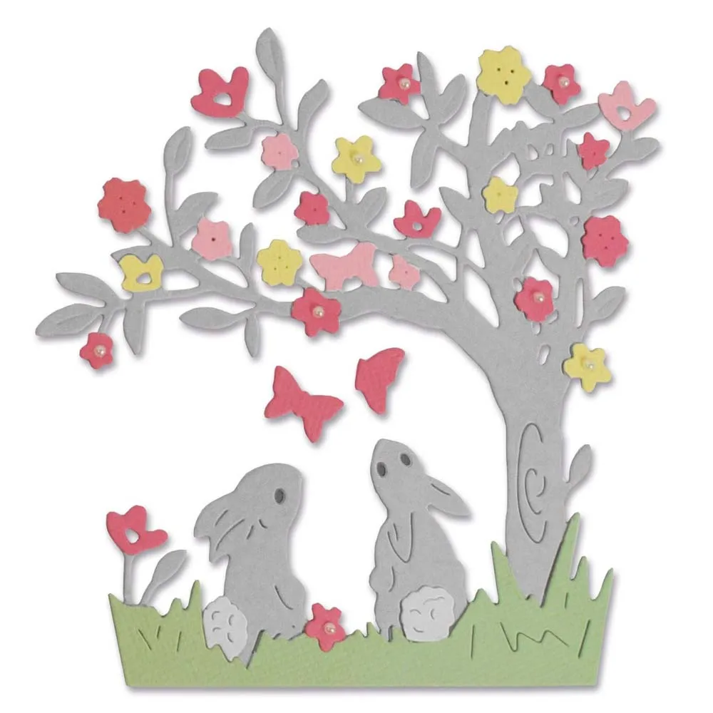 

Easter Bunny Tree Frame Craft dies Metal Cutting Dies Stencil for DIY Scrapbooking Album Paper Card Decor Embossing cutting dies