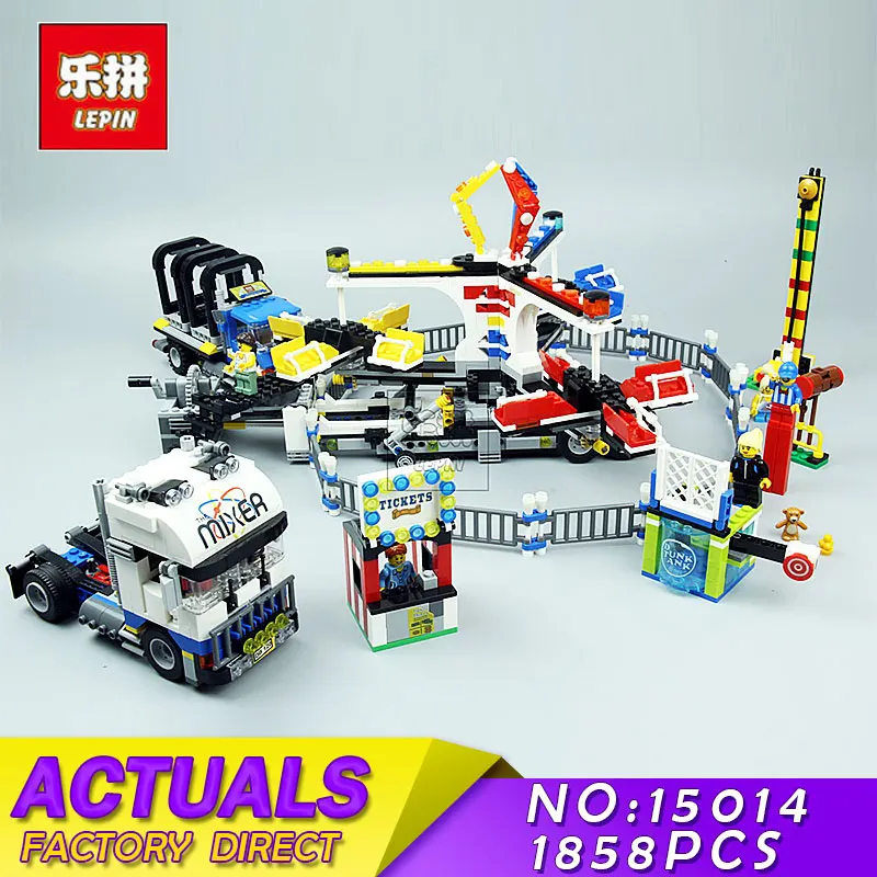 

LEPIN 15014 1858PCS Genuine Creator Street Series The Amusement Park Giant Stride Carnival Set 10244 Building Blocks Bricks Toys