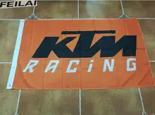 KTM racing team bandera, envío libre, bandera del club de Corredores, pabellón rey, 90*150 CM bandera de poliéster, CMR Racing bandera del equipo