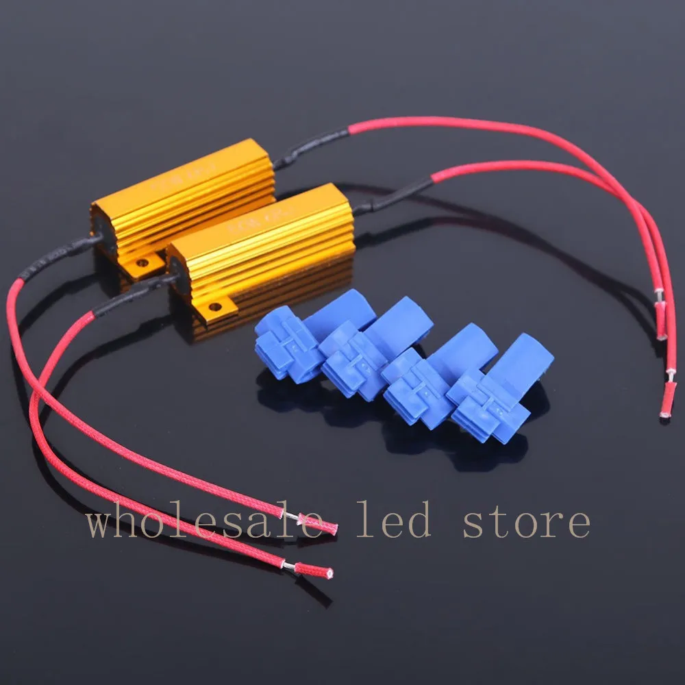 2pcs 50W Fuse 6ohm LED bulb Light Turn Signal Load Resistor resistance