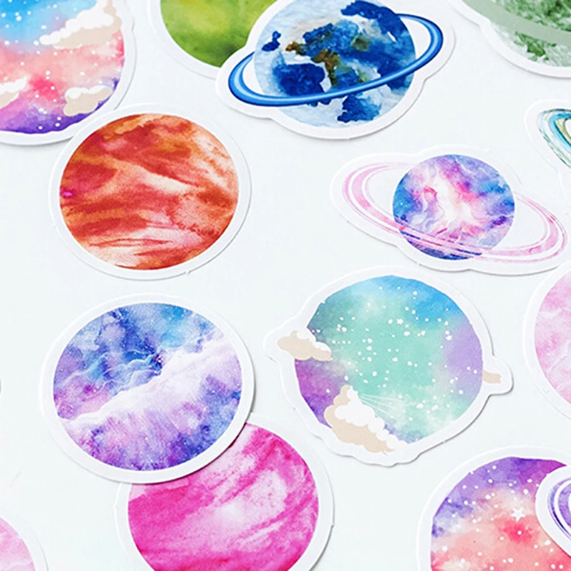 1 коробка украшение для альбома Universe Cosmos Planet DIY наклейки планировщик плакат