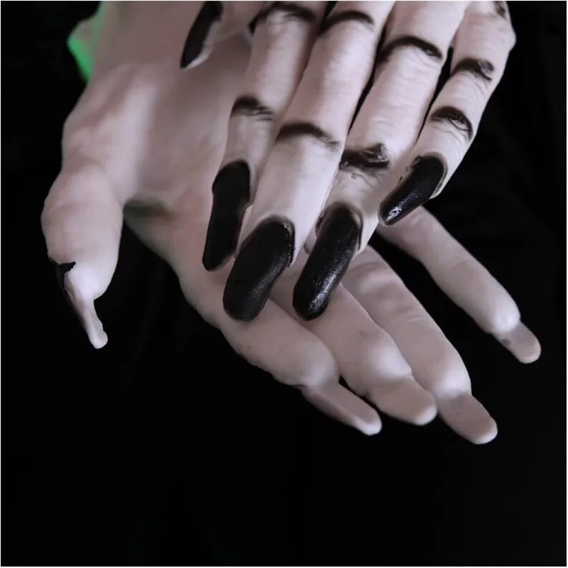 Хэллоуин реквизит «ужасы» перчатки Nun Sister Косплей Аксессуары Devil Handwear Женщины Череп когти призрака представление