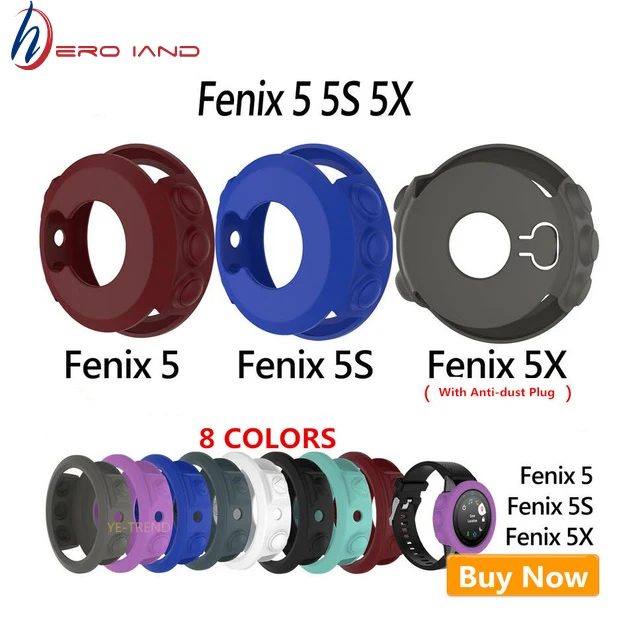

Silicone Protective Case Cover For Garmin fenix 5/5S/5X Bracelet Protector Shell for Garmin Fenix 5x 5s 5 Smart Watch Accessorie