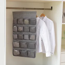 Underwear Bra Knickers Hanging Storage Bag For Wardrobe Quality 44.5*83cm 18 Grids Hanging Organizer 4 Colors Closet Organizer