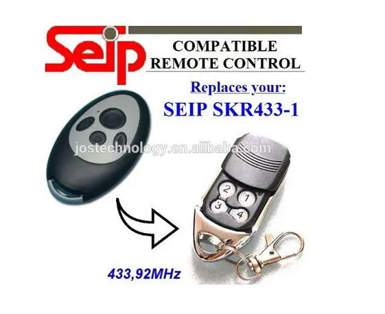 Compatible remote replace for seip SKR433-1 433,92mhz remote free shipping compatible remote control replace seip 433 rc am 433 92mhz remote