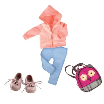 

Clothes For Dolls 45cm Baby Doll Outfits Deluxe Outfits Bowling Ball Suits With Shoes Bag for 18-inch Dolls and 17 inch doll