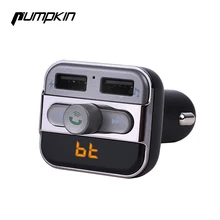 Pumpkin LED Bluetooth Handsfree Car Kit FM Transmitter Modulator Wireless Music and Dual Charging Port Car Charger