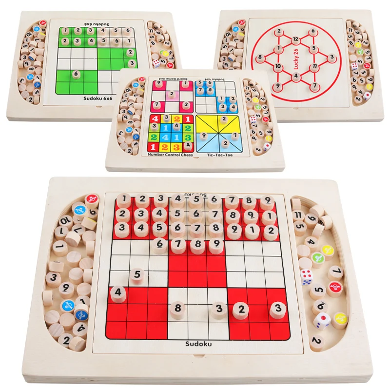 Детская игрушка и пазлы многофункциональная настольная игра Sudoku Flight chess дорожная