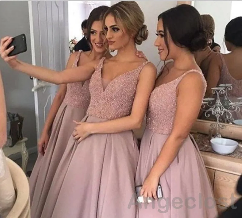 dark dusty pink bridesmaid dresses