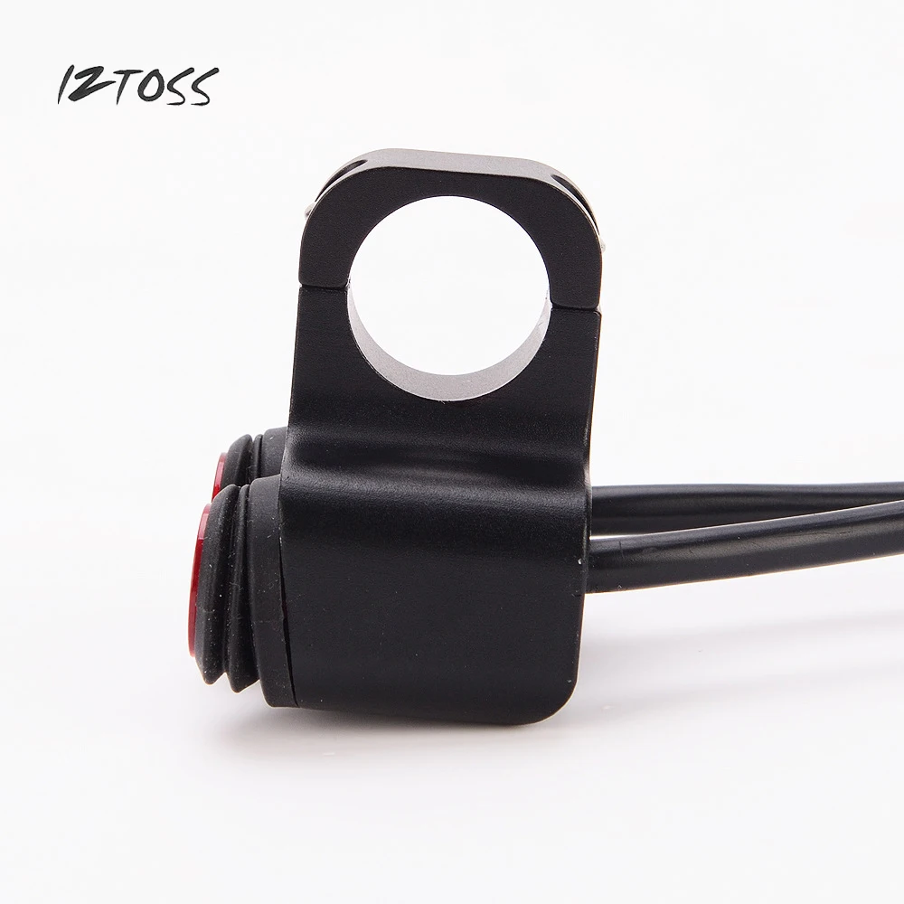25mm IZTOSS New 12v 16A waterproof Motorcycle CNC aluminium alloy on//off Switches 1 25mm Handlebar headlight Switch with blue indicator light Sport Dirt Electric Bike Interrupteur Moto