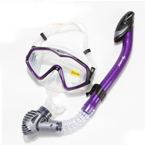 H446 оборудование для подводного вождения зеркало костюм для подводного плавания, маска для плавания, очки все сухой дыхательная трубка костюм - Цвет: Purple