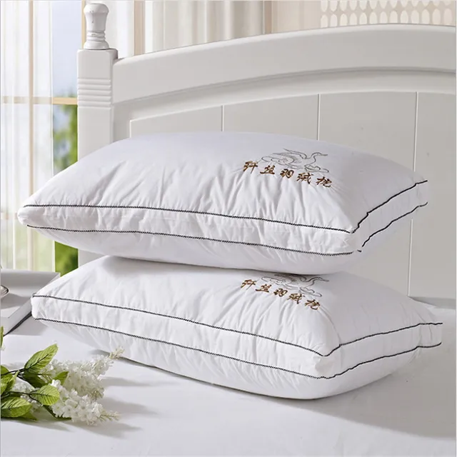 2017 new down silk vacuum pillow core/hotel monochrome comfortable pillow corein Bedding