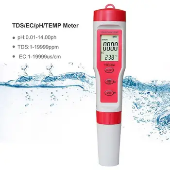 

Portable Digital PH TDS EC TEMP Water Tester 4-in-1 Multi-function Test Pen Kit For Swimming Pool Drinking Water Spa Accessories