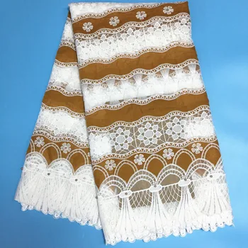 

Hot sale of African antique lace fabric embroidery high quality water-soluble lace double colored cord lace fabric, PL14822