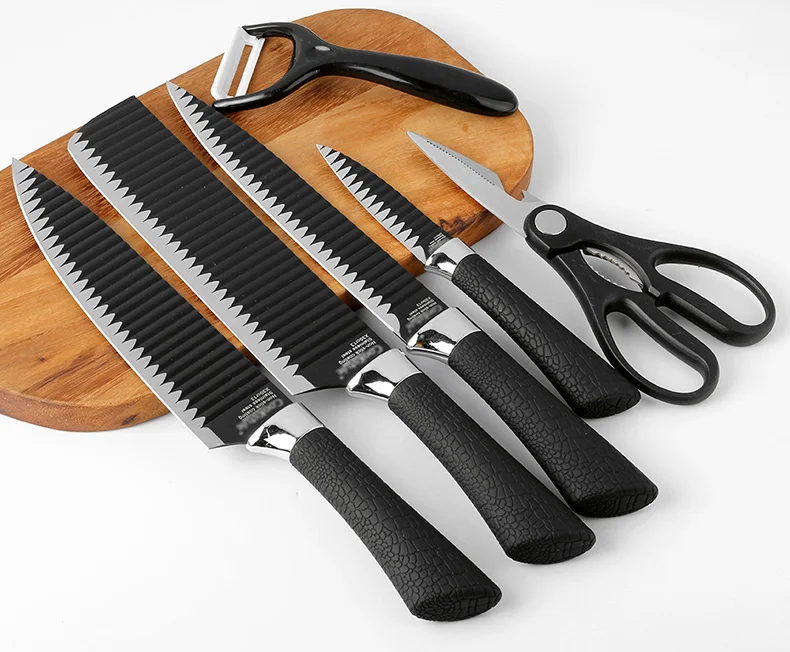 New 6pcs Value Affordable Set Chef Kitchen Knife X30cr13 Stainless