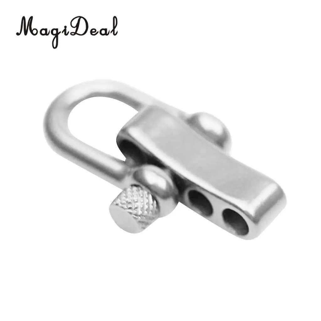 MagiDeal U Flat Adjustable Shackle Buckle Clasp for Survival Paracord Bracelet for Outdoor Camping Hiking Accessories 4 Colors