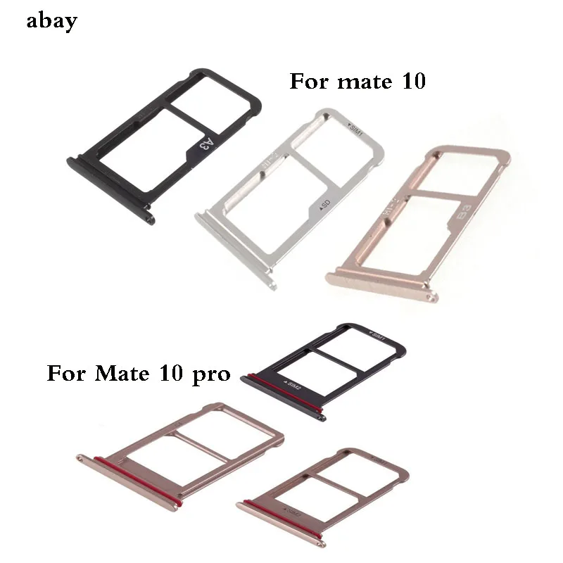 

Brand New For Huawei Mate 10 Mate 10 Pro Dual / Single SIM Card Tray Sim Slot Holder Reader Adapter Spare Parts