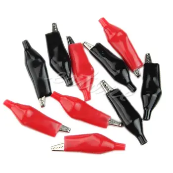 

10pcs 35mm Alligator Leads clip Crocodile de test Electrical Jumper Cable Wire