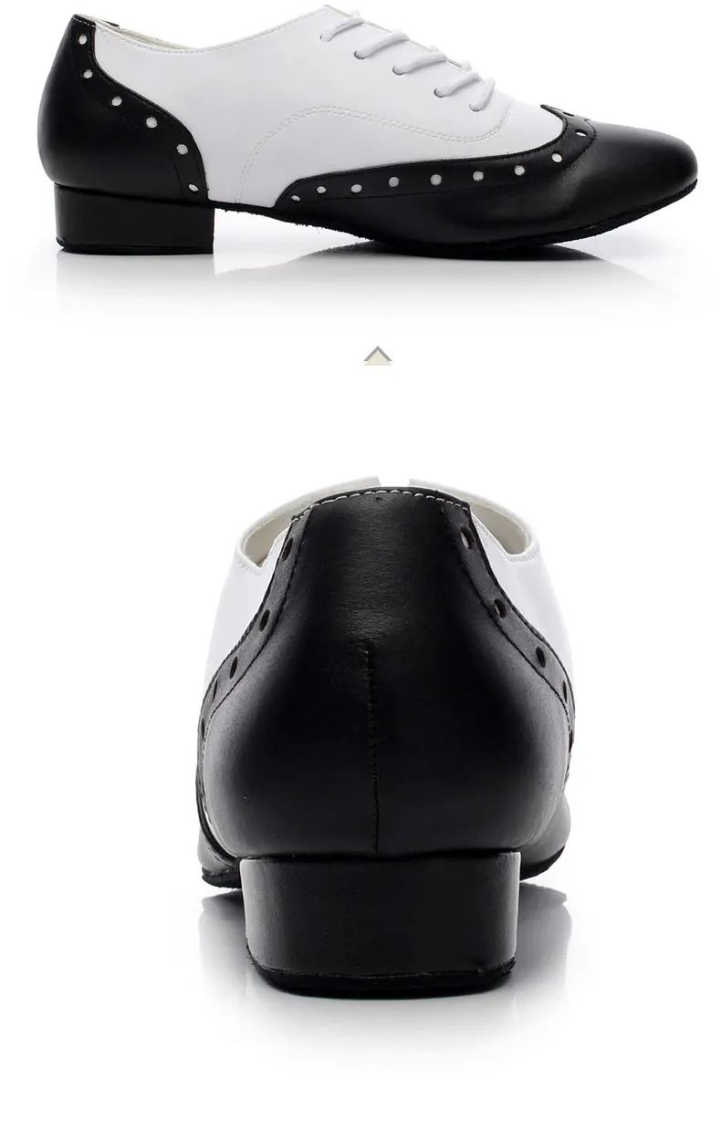 20161228_161038_018Standard Latin Dance Shoes Brand Men Sports Jazz Shoes Heel 4cm Black with White Social Dancing Sneakers Genuine leather 9010