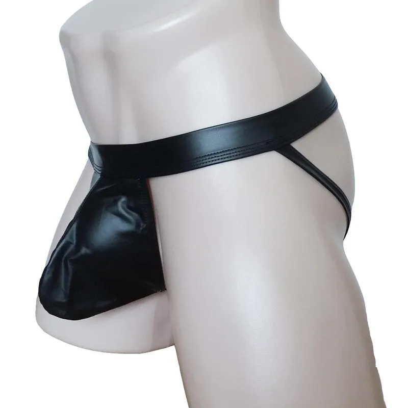 

Sexy Men's Wet Look Jock Strap Underwear with Leg Straps Thong G-String Fetish Fantasy Shiny Pole Dance Outfit