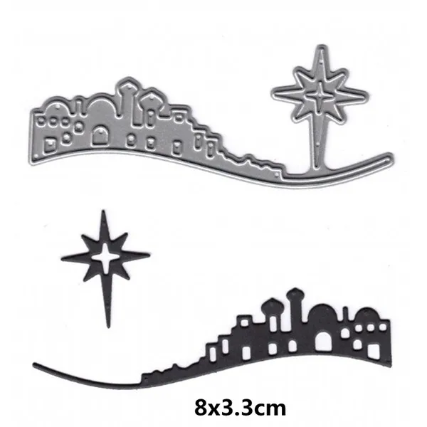 Fustella In Metallo Per Goffratura, Forma Presepe, Dimensioni 6,3x14,1 Cm, Per Scrapbooking E Biglietti Fai Da Te, Colore Argento - 3