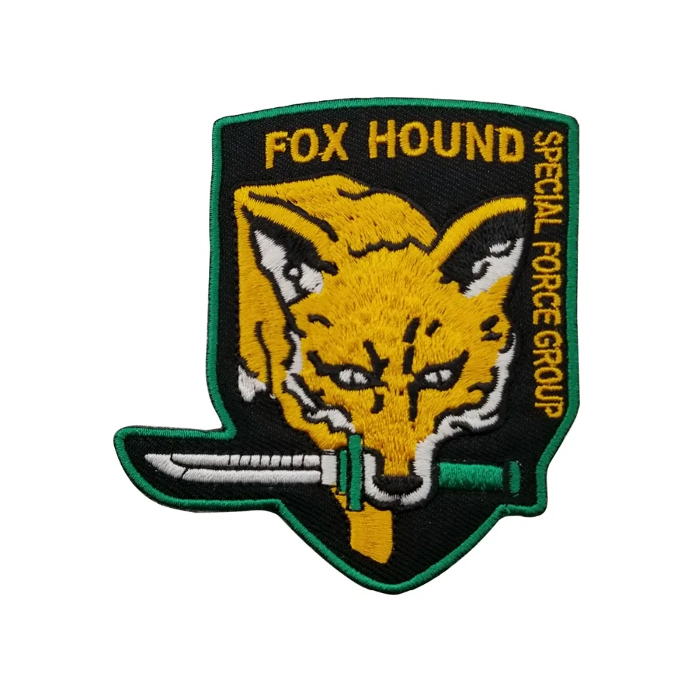 FOX HOUND embroider iron on patches cool biker applique custom rocker front patch cloth stickers free shipping (1)