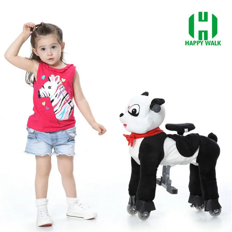HI CE Mechanical Ride on Horse Walking Ride on Horse Ride on Horse Toy Panda Pony Cycle For Boy Girl Children New Year Gifts