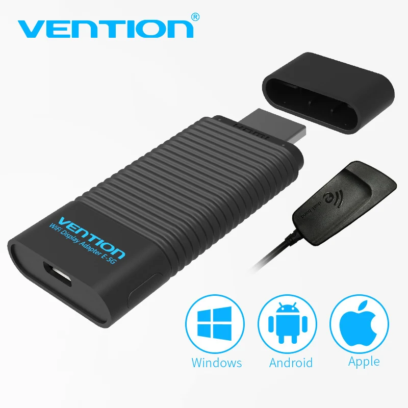 

Vention EZCast 2.4G/5G Wireless HDMI Receiver WiFi Display Dongle Adapter 1080P Smart TV Dongle Stick for Android IOS Windows