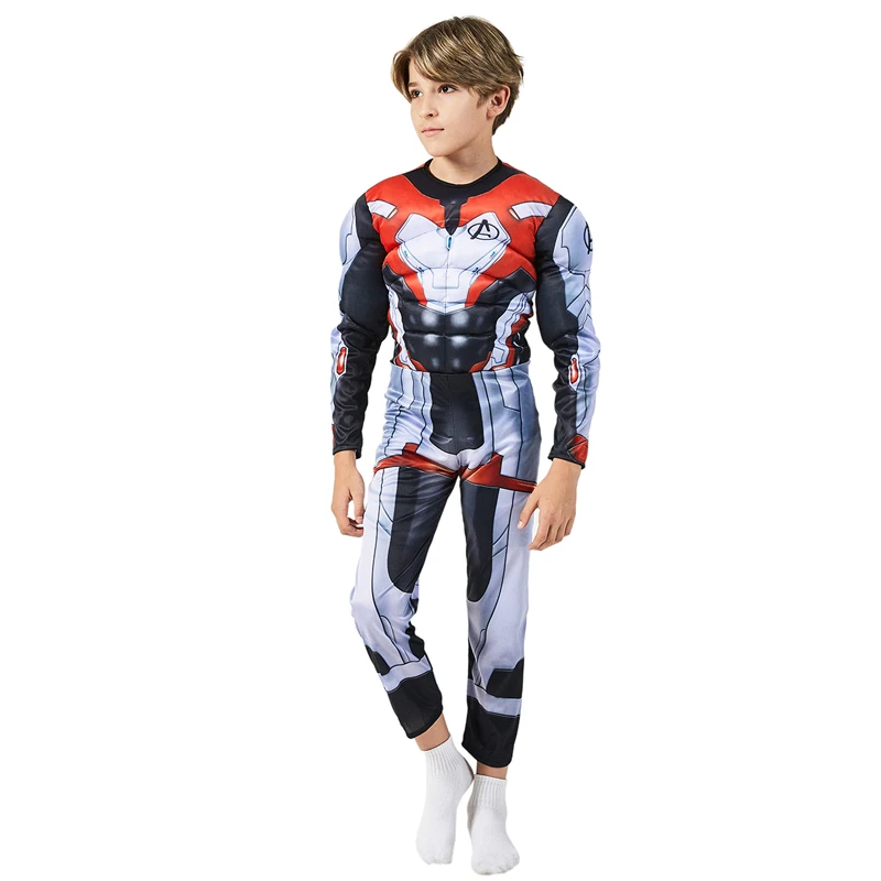 Дети Marvel 4 Endgame Advanced Tech Quantum Realm Muscle Dress Up Хэллоуин Косплей Карнавальный костюм для