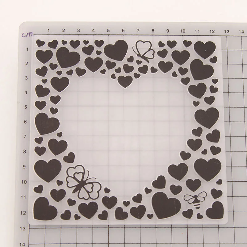 Сердце Бабочка текстурированные пластиковые папки для тиснения для изготовления карт шаблон штампы Скрапбукинг Бумажные поделки embosser DIY