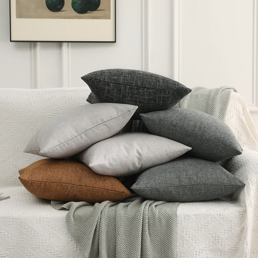 Декоративные поясничные наволочки для подушек в деревенском стиле, льняные наволочки для подушек, винтажные декоративные наволочки для дивана и дивана