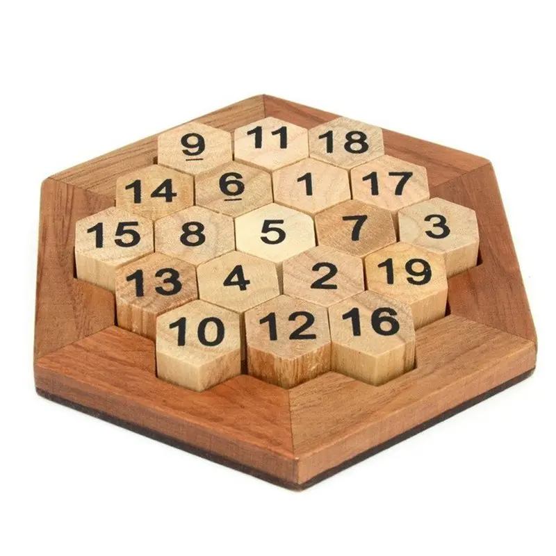 Wooden Logic Puzzle Brain Teasers Intellectual Toy Number Puzzlein Puzzles from Toys & Hobbies