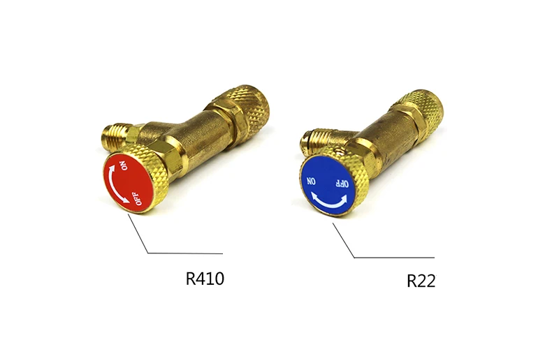 Холодильный зарядный адаптер HS-1221 R22/R410 для 1/" SAE Male to 1/4" SAE Famale предохранительный переходник для кондиционирования воздуха