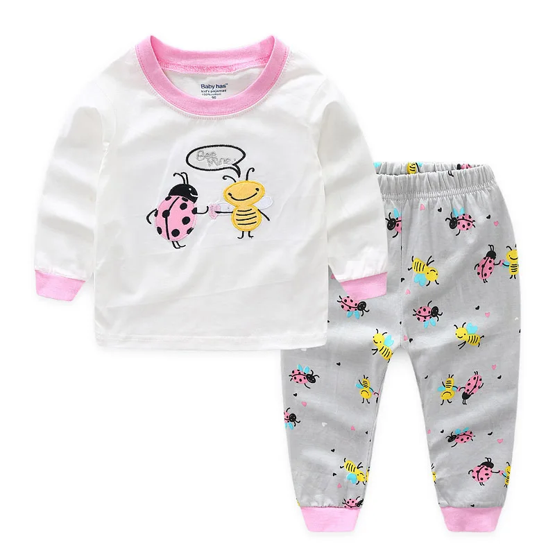 SAILEROAD/От 2 до 7 лет пижамные комплекты с единорогом для девочек; комплекты одежды для сна с длинными рукавами для маленьких девочек; одежда для детей; детская одежда на осень - Цвет: 0046 same picture