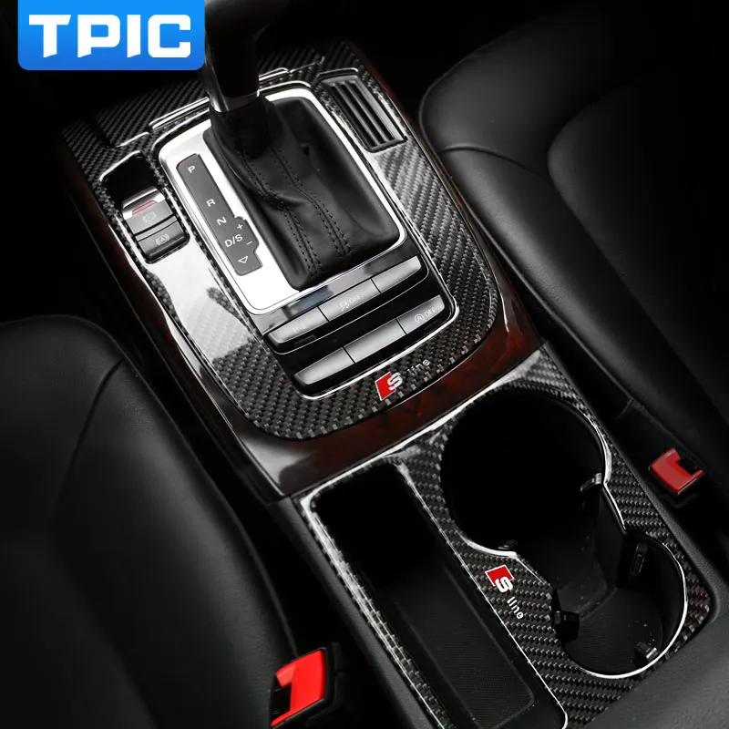 

Car Interior Accessories Control Gear Shift Panel Decorative Covers Carbon Fiber Strip 3D Sticker for A4 A5 B8 Car Styling