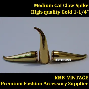 

50pc Screwback Spikes Metal Punk Studs Leathercraft 1 1/4" HQ Gold----Free Shipping