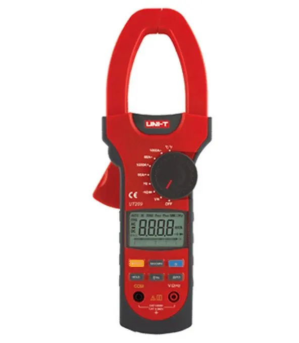 

UNI-T UT209 LCD Clamp Digital Multimeter AC DC Voltage Amp Ohm Hz Tester
