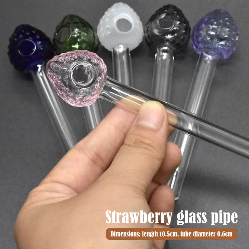 

SOLEDI Oil Burner Hookah Pipe Tobacco Smoking Pipe Strawberry Shape Convenient Cigarette Holder Tube Smoking Tool