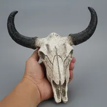 

Cow Skull Wall Hanging Evil Decoration European Living Room Bar Retro Creative Resin Crafts Murals Animal Head Wall Decoration
