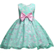 Детское платье на возраст от 3 до 10 лет платье принцессы платье в европейском и американском стиле с бабочкой для девочек элегантное фиолетовое свадебное платье