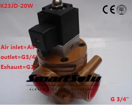 

G3/4" Electric Control Reversing Valve Pneumatic Stop Valve Cut Off Solenoid Valve 2/3Way N/C Type Brick Machine Parts