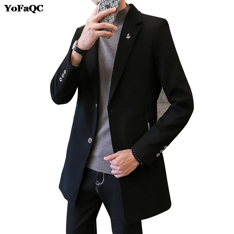 2017 new arrival spring and autumn men boutique trench