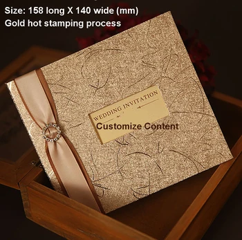 

New quality embossed carving paper inviation cards+Rhinestone Brooch loyal invitation letter wedding& business invitation